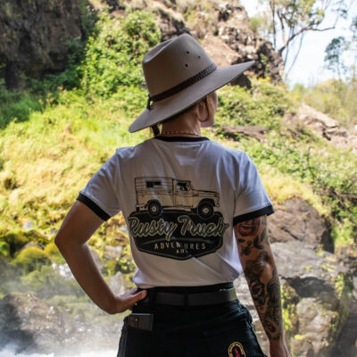 Rusty Truck Women's Ringer T-Shirt Thumbnail